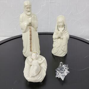 Lenox Nativity Holy Family & North Star Porcelain Holiday Christmas Figurine